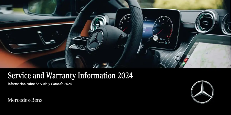 Page 1 de la notice Informations de garantie Mercedes-Benz AMG GT (2024)