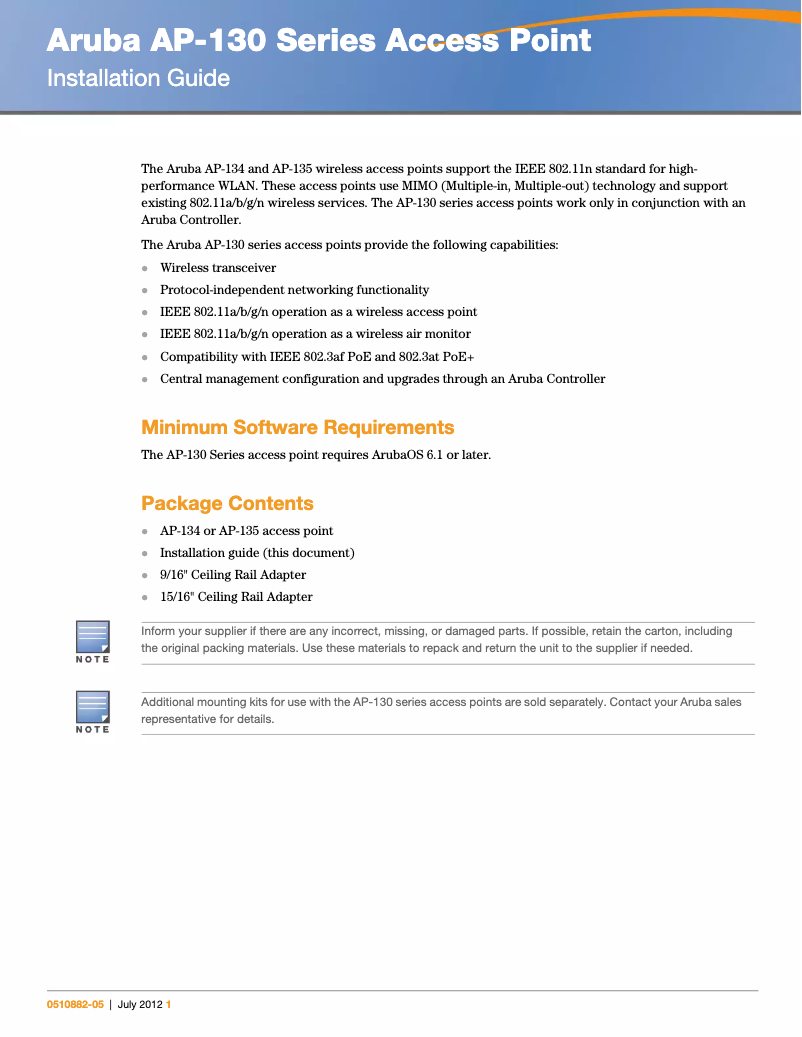 Image de la première page du manuel de l'appareil AP-135