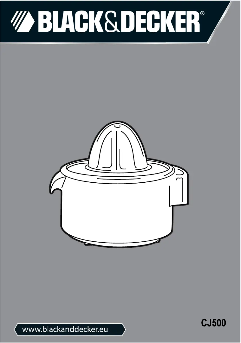 Page n°1 - Manuel utilisateur Black & Decker CJ500