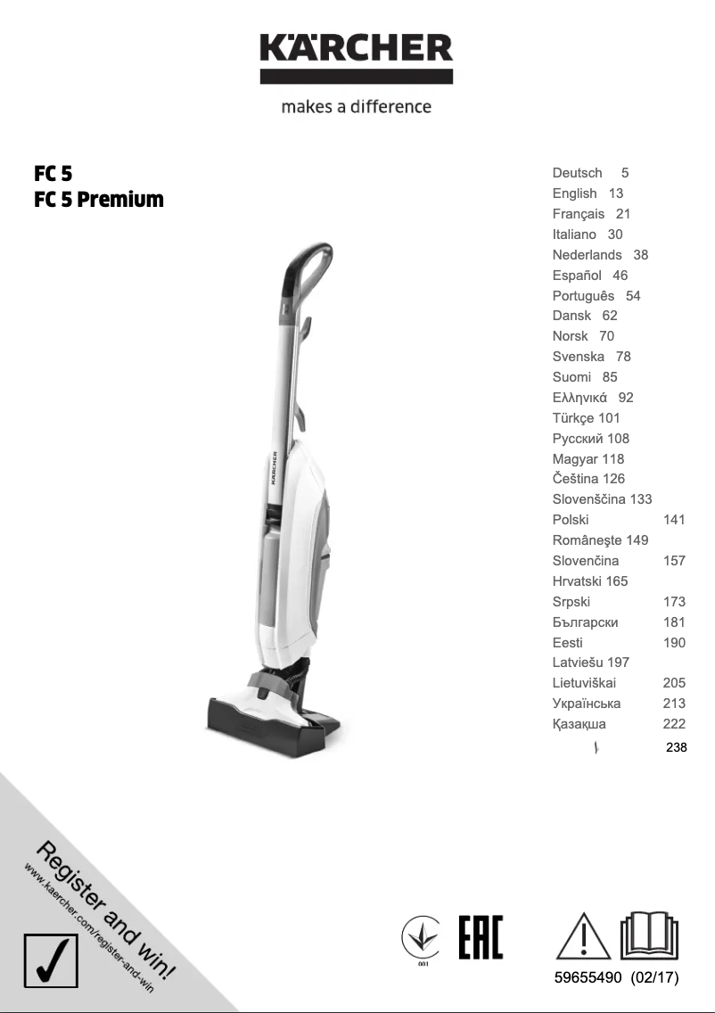 Page n°1 - Manuel utilisateur Kärcher FC 5 Cordless