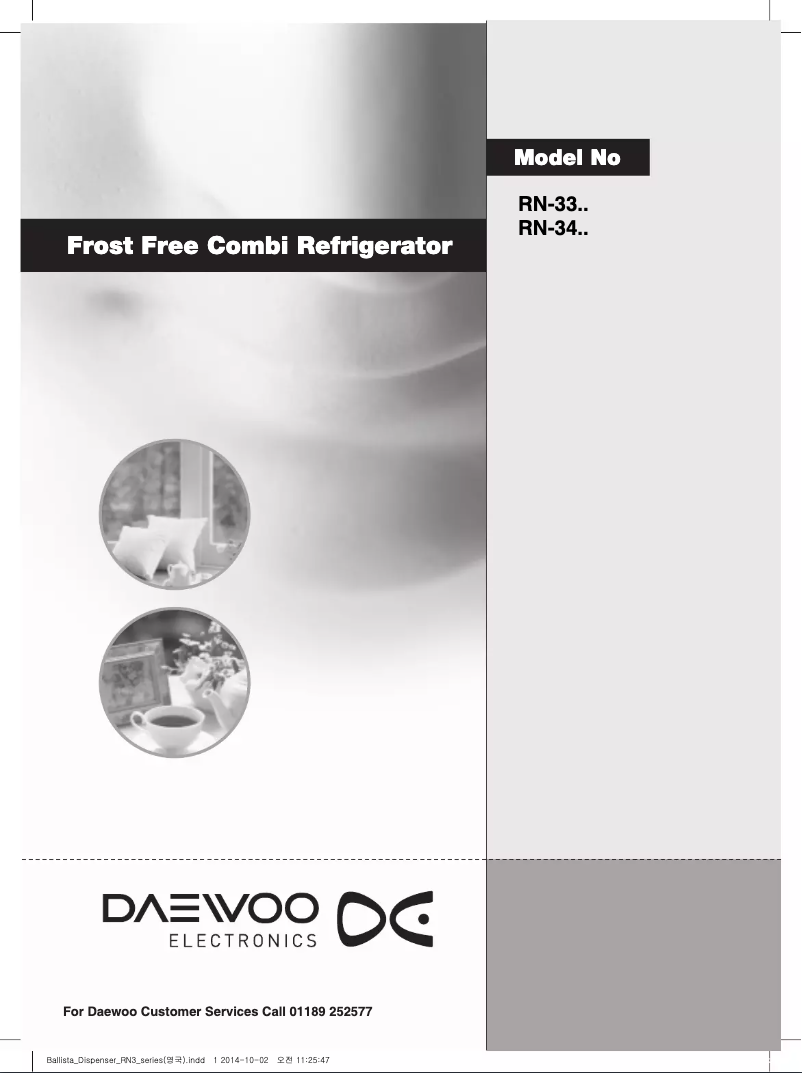 Page 1 de la notice Manuel utilisateur Daewoo RN-34QDQS