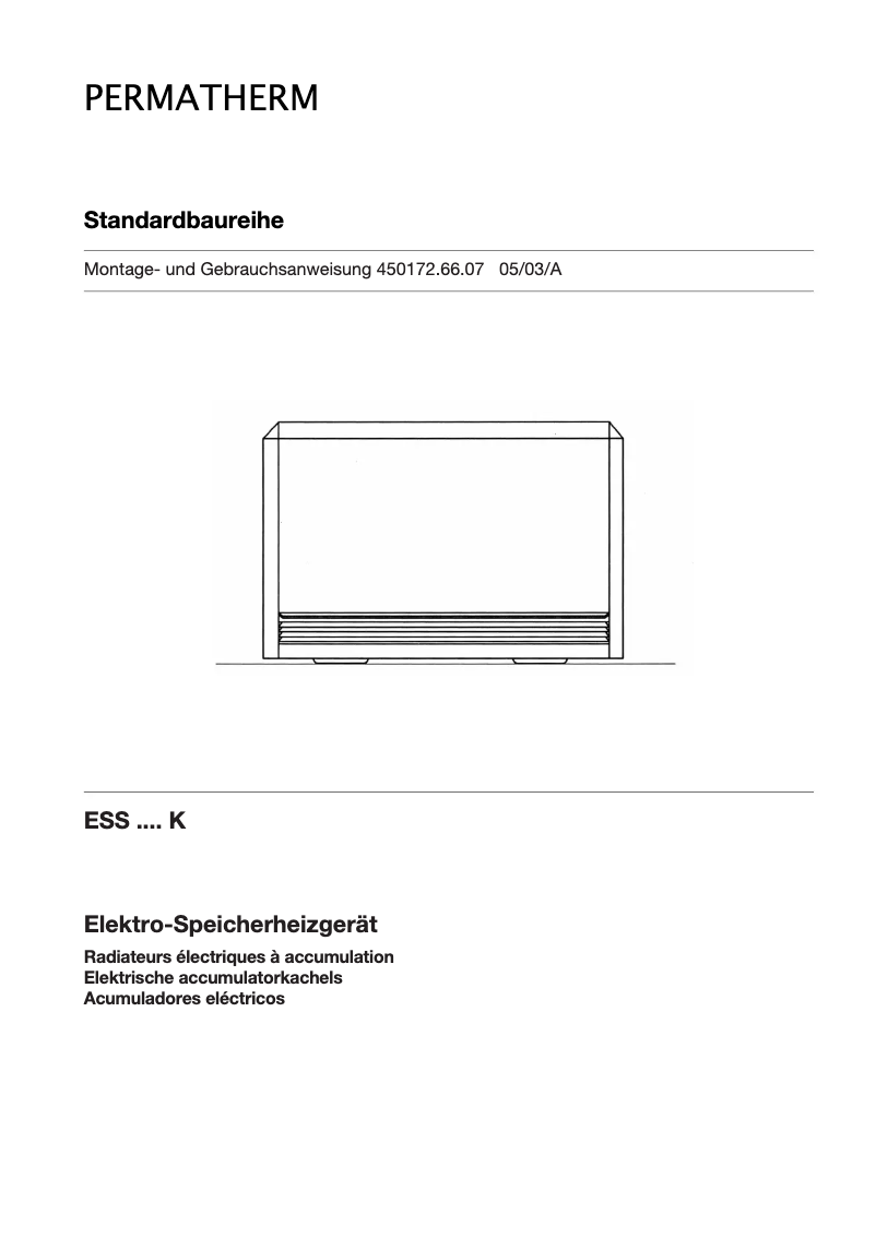 Page n°1 - Manuel utilisateur Siemens ESS 2016 K