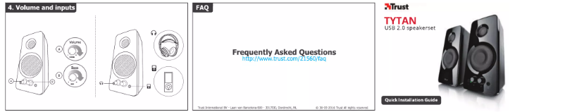 Page n°1 - Manuel utilisateur Trust Tytan 2.0 Speaker Set 18005