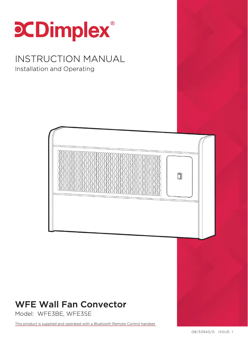 Image de la première page du manuel de l'appareil WFE3SE