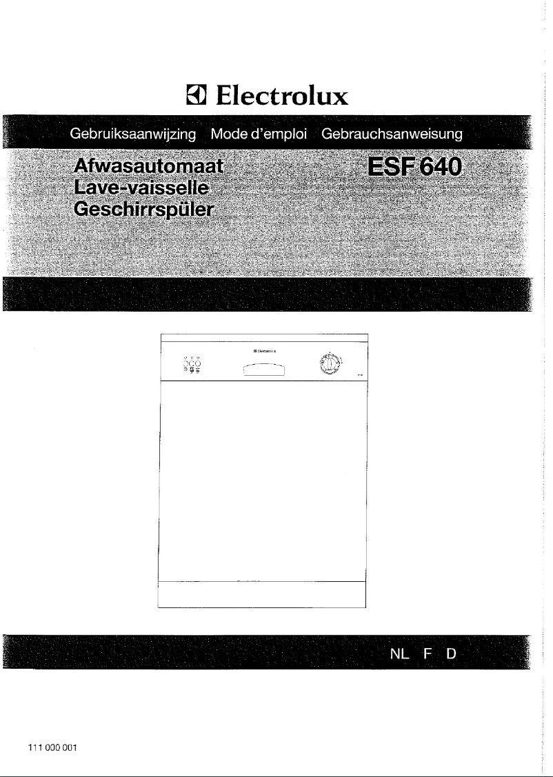 Page 1 de la notice Manuel utilisateur Electrolux ESF 640