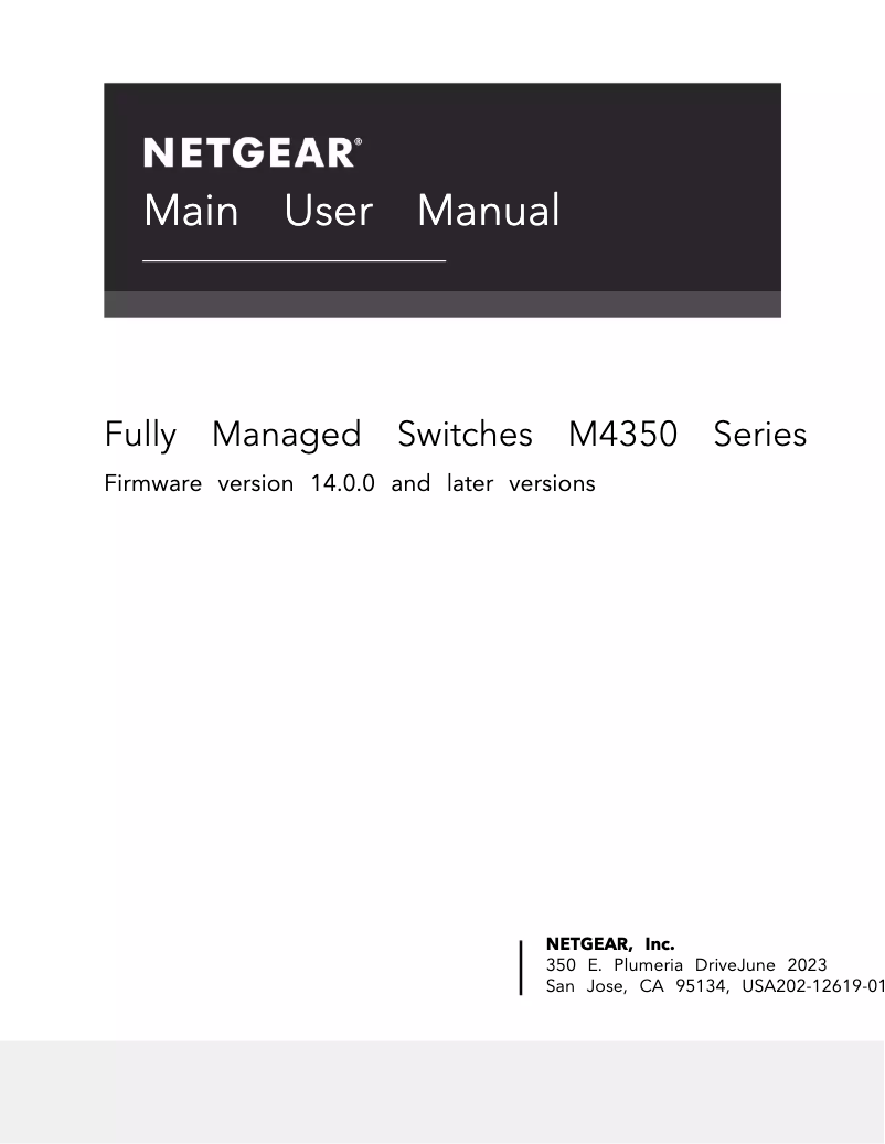 Page n°1 - Manuel utilisateur Netgear M4350