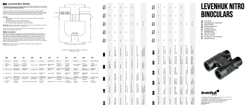 Page 1 de la notice Manuel utilisateur Levenhuk Nitro 8x32