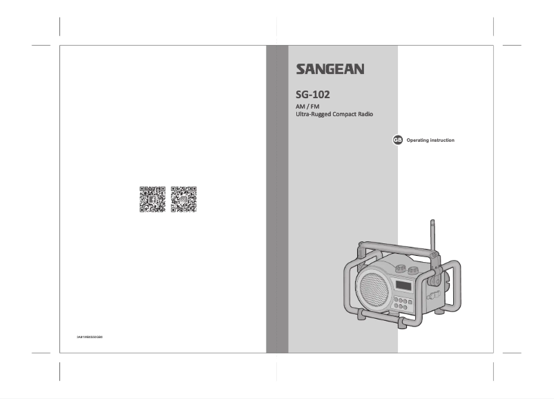 Page n°1 - Manuel utilisateur Sangean SG-102