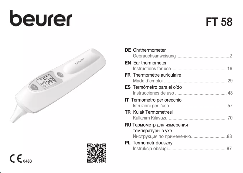 Image de la première page du manuel de l'appareil FT 58