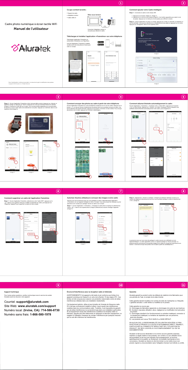Page 1 de la notice Manuel utilisateur Aluratek AWS08F