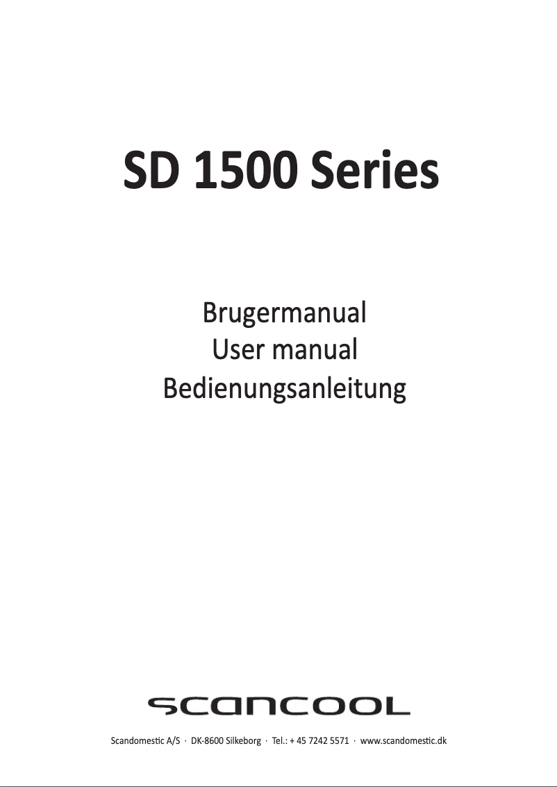 Page n°1 - Manuel utilisateur Scancool SD 1502 BHE