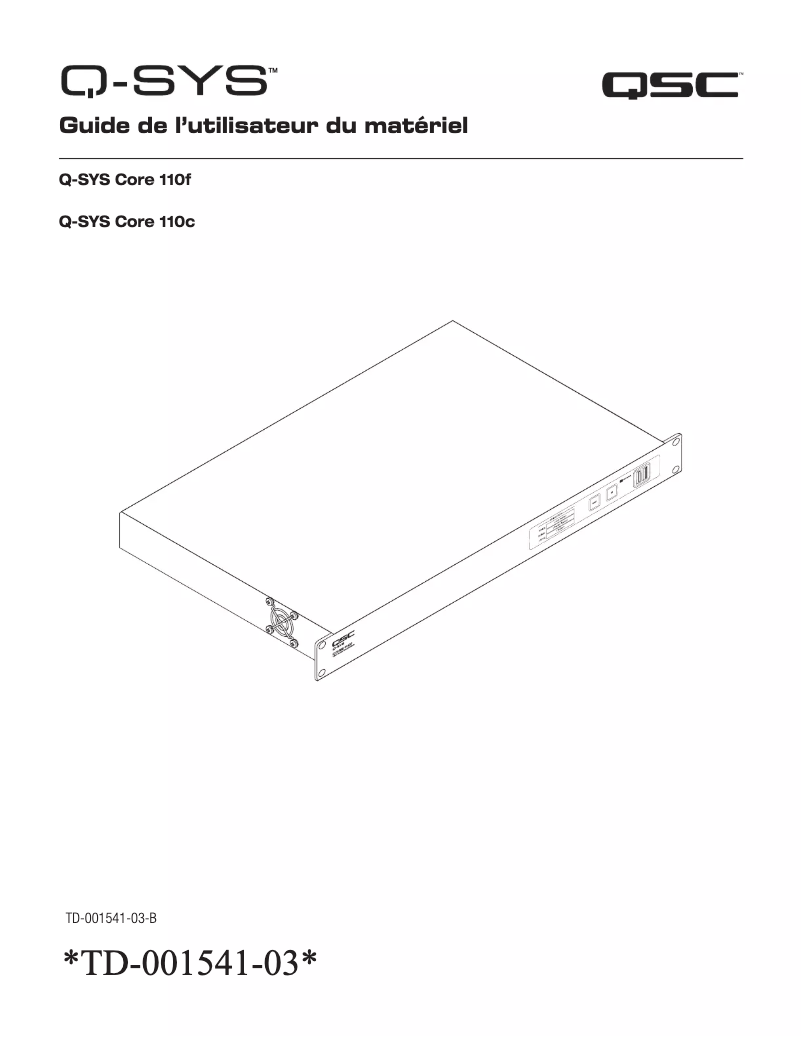 Image de la première page du manuel de l'appareil Core 110f