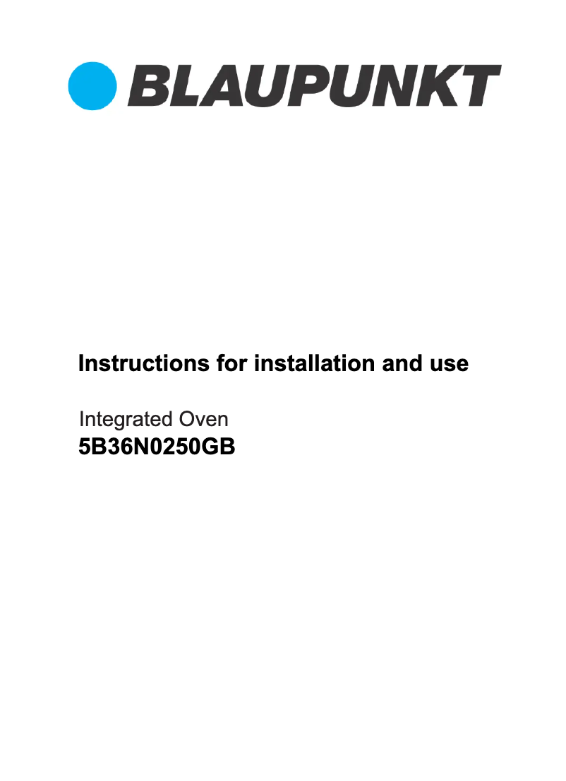 Image de la première page du manuel de l'appareil 5B36N0250AU