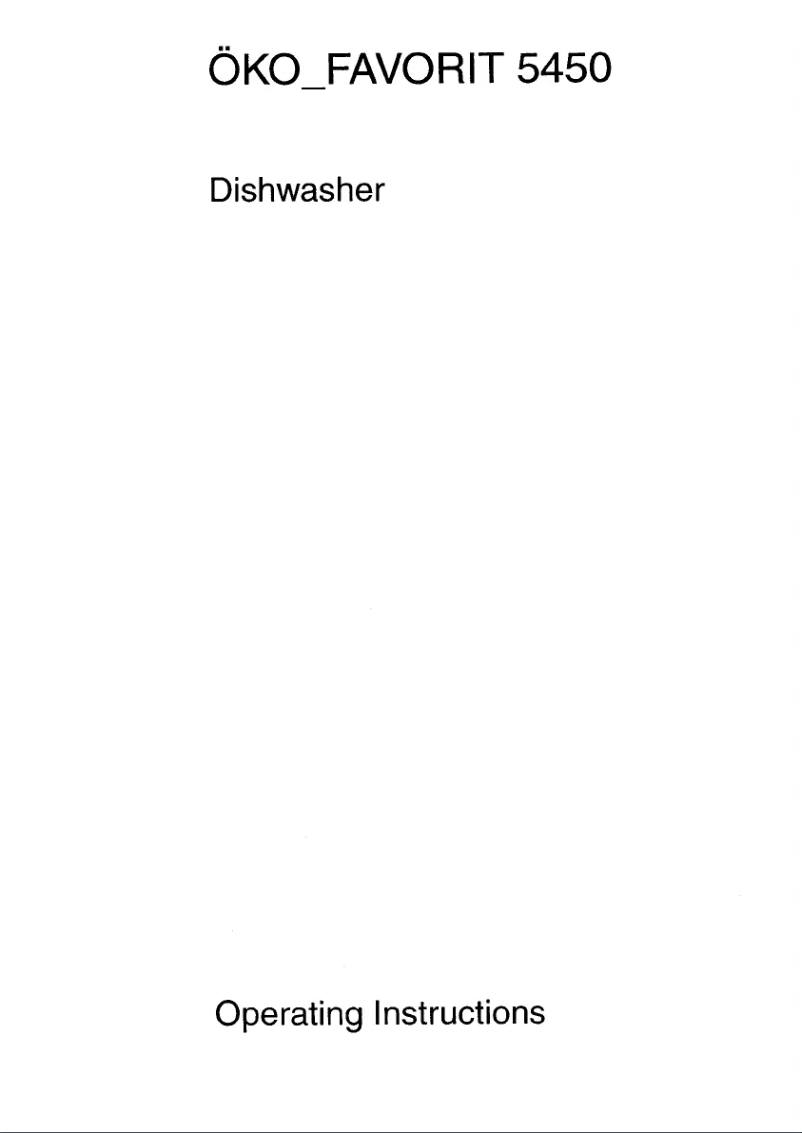 Page 1 de la notice Manuel utilisateur AEG Favorit 5450 I DB
