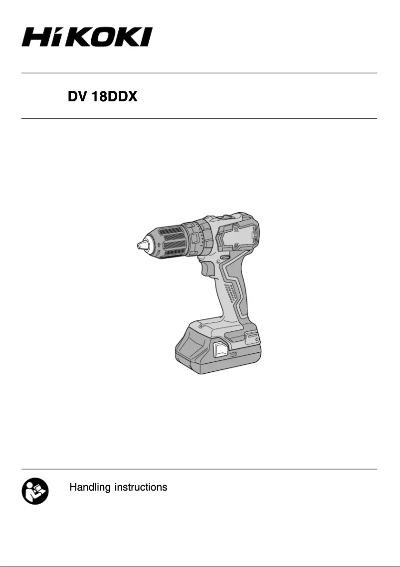 Page n°1 - Manuel utilisateur HiKOKI DV18DDX