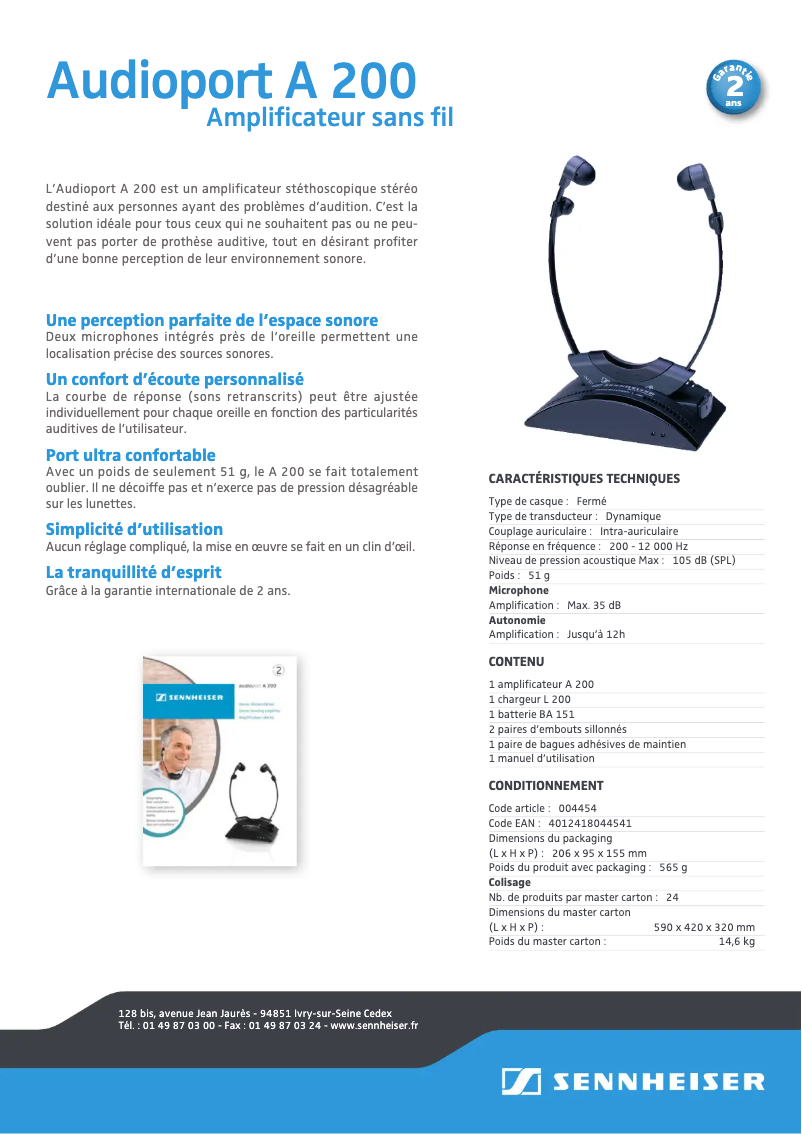 Image de la première page du manuel de l'appareil A 200 SET