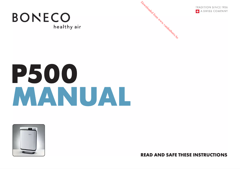 Page 1 de la notice Manuel utilisateur Boneco P500