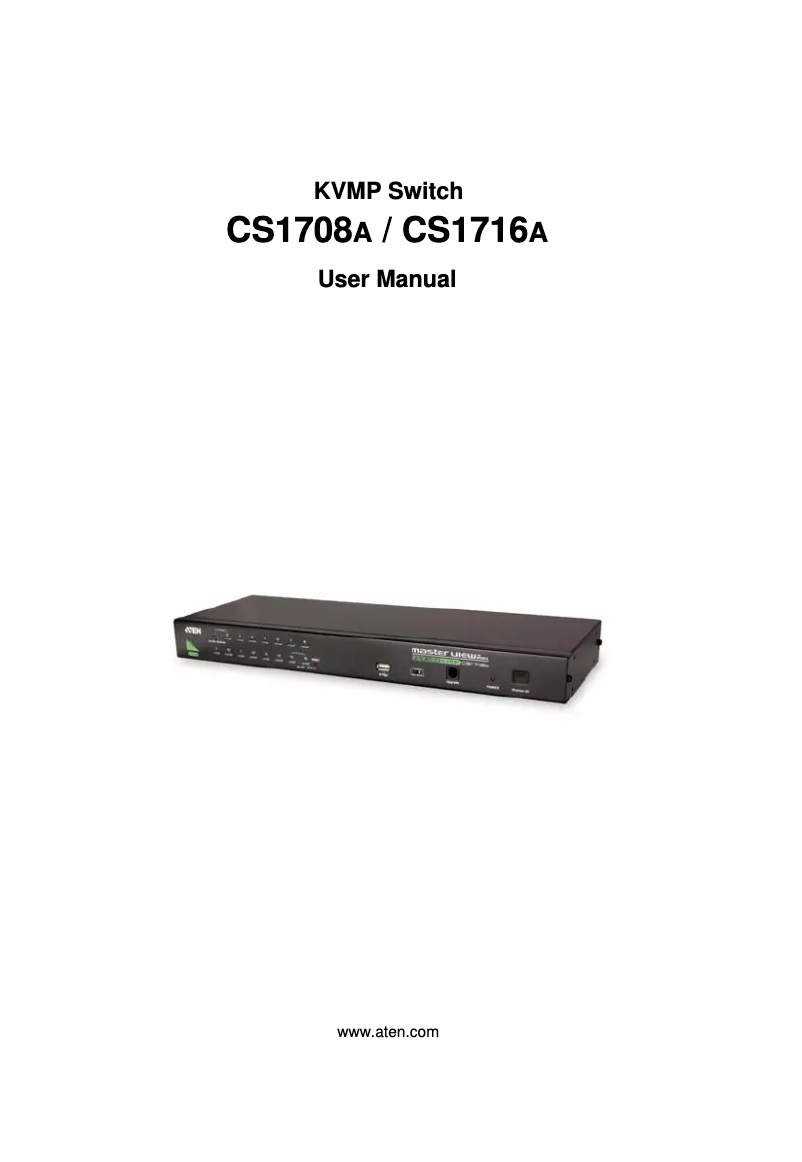Page 1 de la notice Manuel utilisateur ATen CS1708A