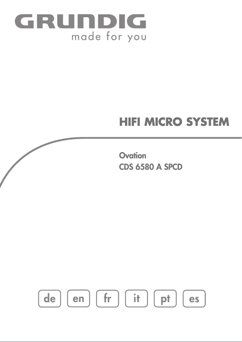 Página 1 del manual Manual de usuario Grundig Ovation CDS 6580 A SPCD