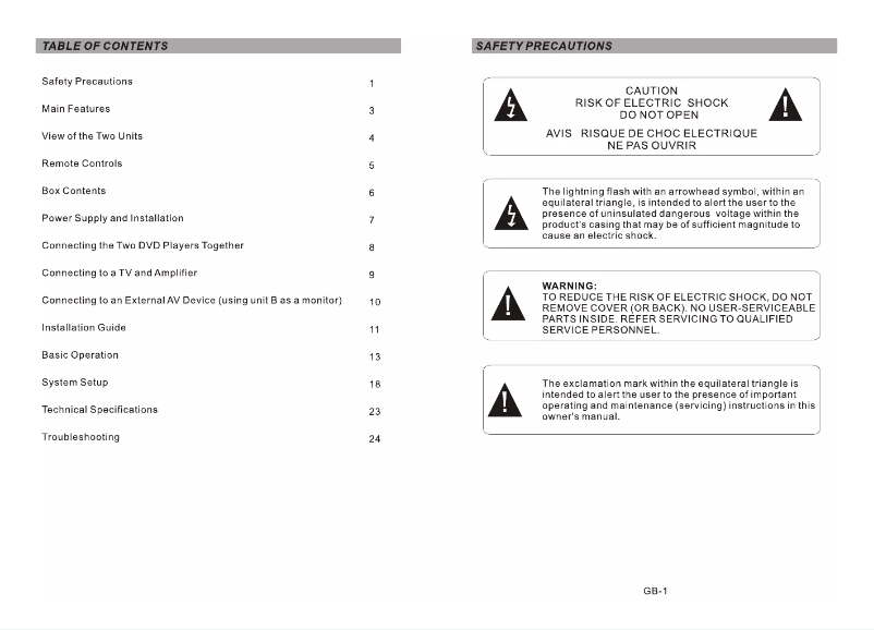 Page 1 de la notice Manuel utilisateur Scott TSX 712 Twin Monaco