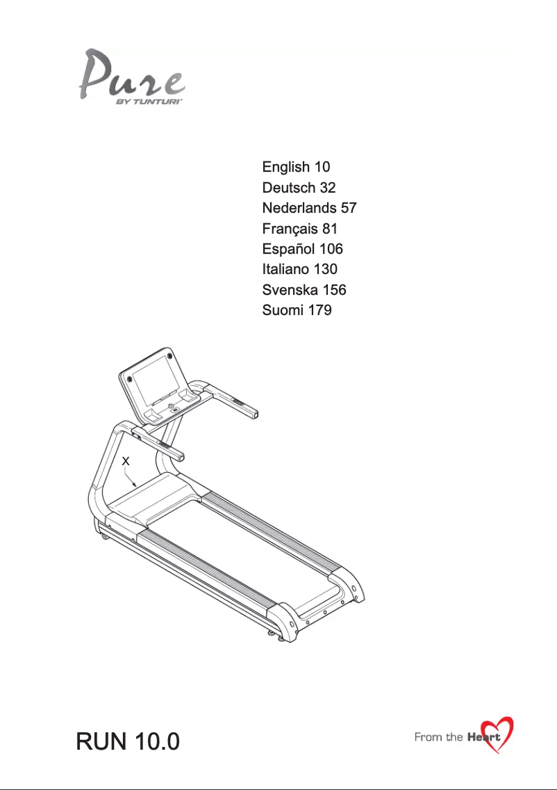 Image de la première page du manuel de l'appareil Pure Run 10.0