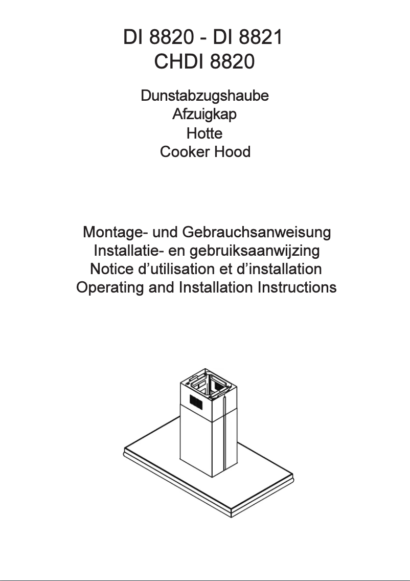 Page n°1 - Manuel utilisateur AEG CHDI 8820