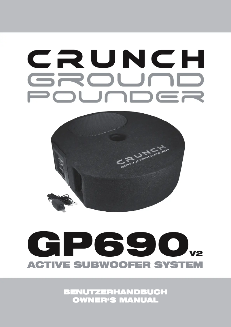Page 1 de la notice Manuel utilisateur Crunch GP690