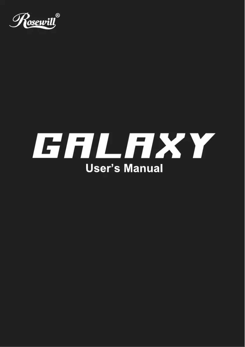 Page n°1 - Manuel utilisateur Rosewill Galaxy