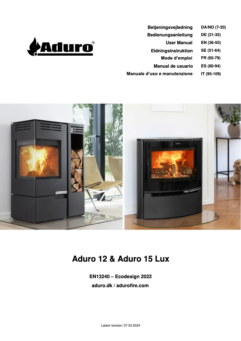 Page n°1 - Manuel utilisateur Aduro 15 Lux