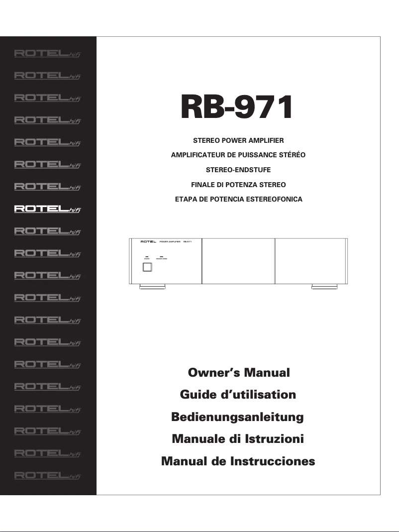Page n°1 - Manuel utilisateur Rotel RB-971
