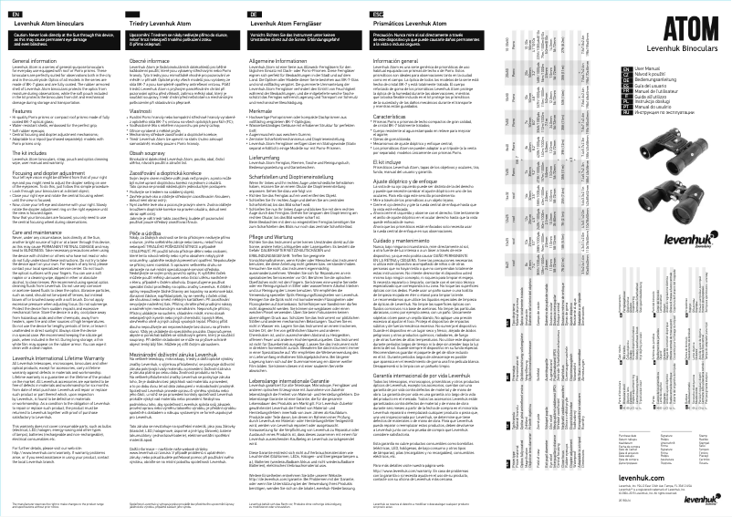 Image de la première page du manuel de l'appareil Atom