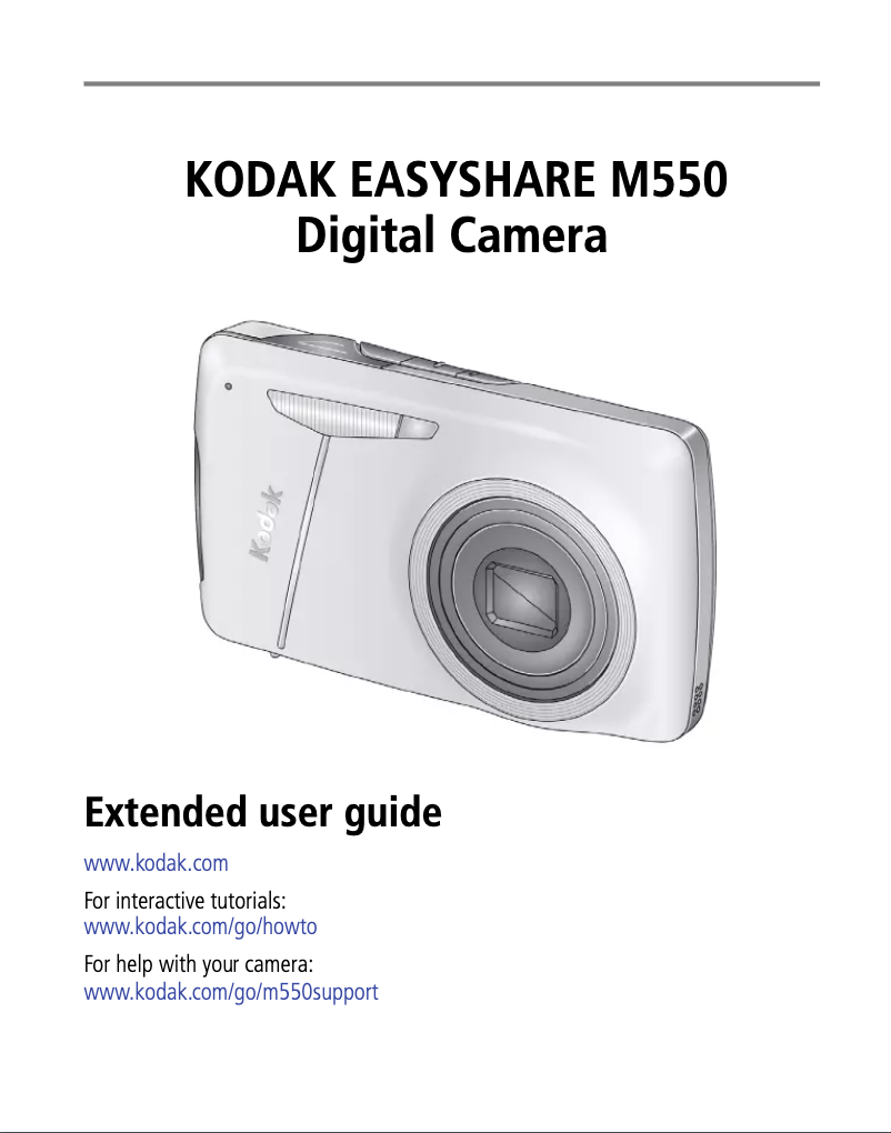 Page n°1 - Manuel utilisateur Kodak EasyShare M550