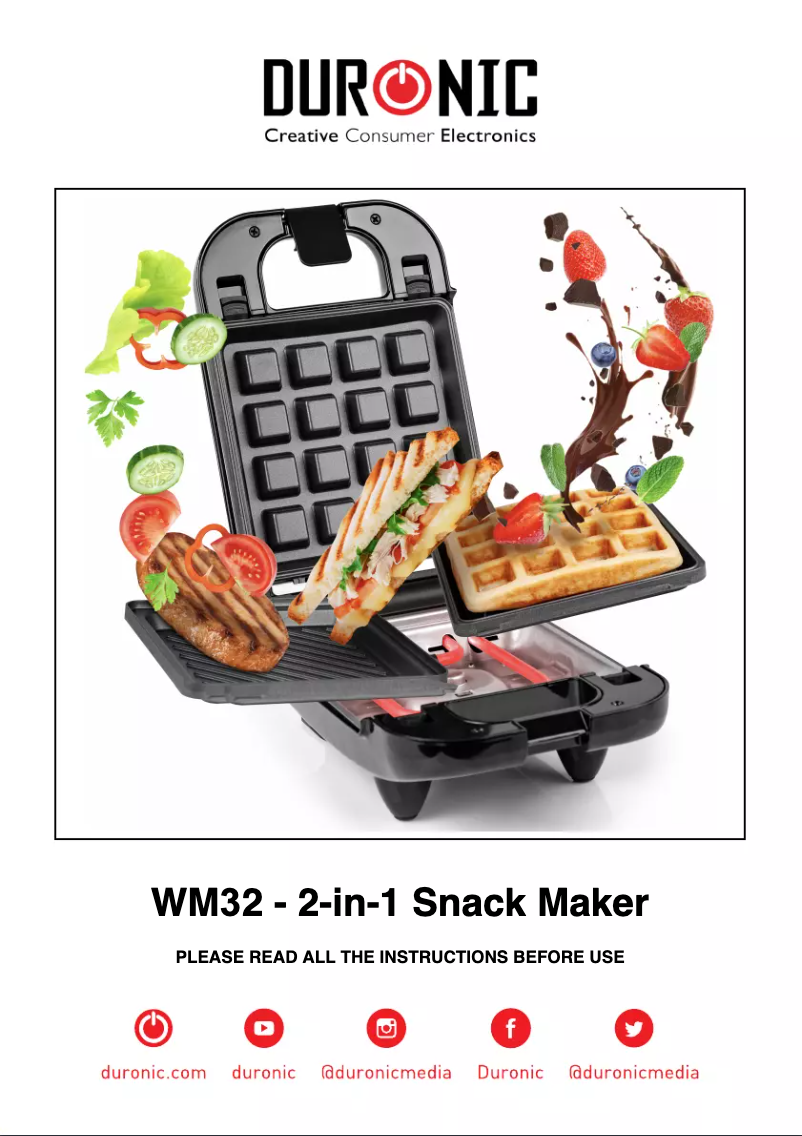 Page 1 de la notice Manuel utilisateur Duronic WM32