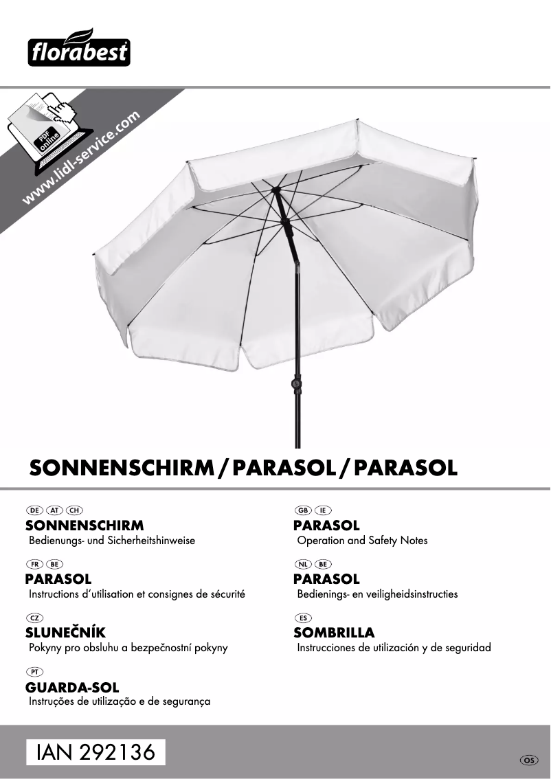 Página 1 del manual Manual de usuario Florabest IAN 292136