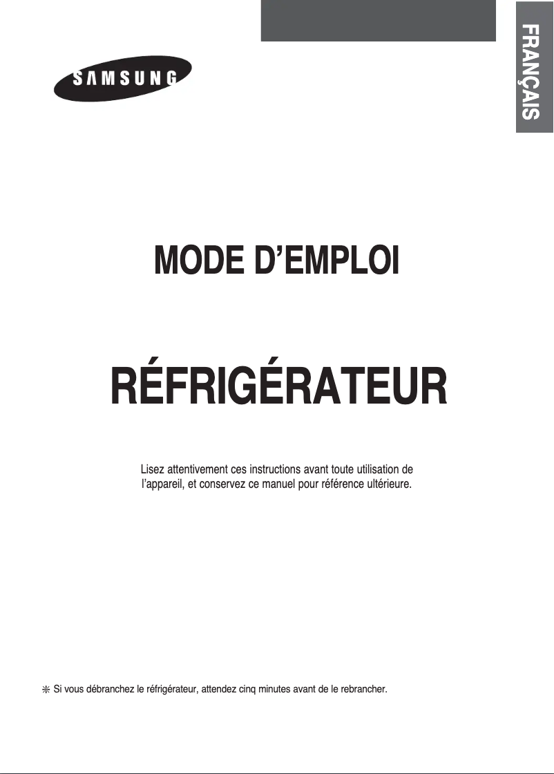 Page n°1 - Manuel utilisateur Samsung SR-54NMA