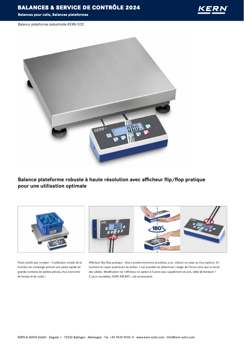 Page 1 de la notice Brochure Kern EOC 6K-3