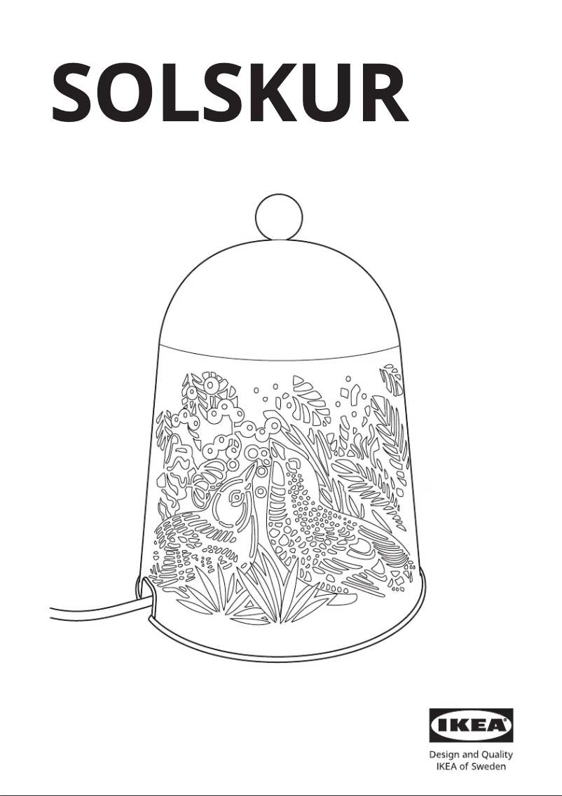 Page 1 de la notice Manuel utilisateur Ikea SOLSKUR 504.408.41