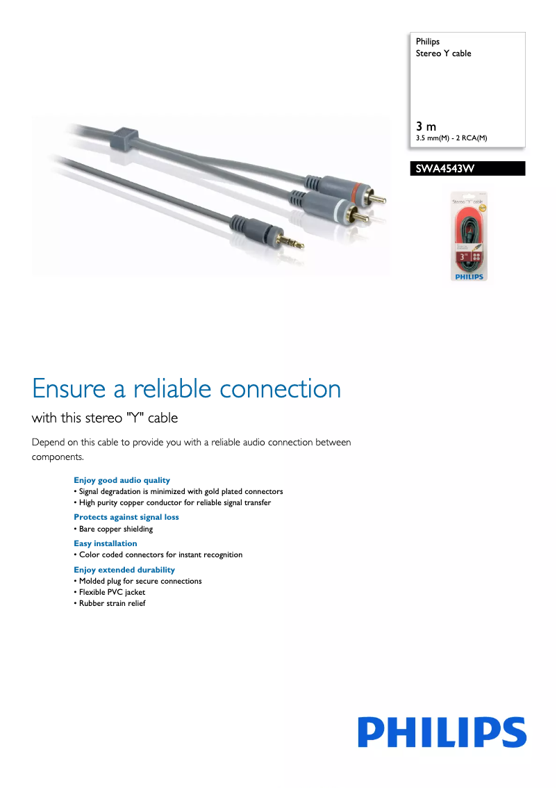 Image de la première page du manuel de l'appareil SWA4543W