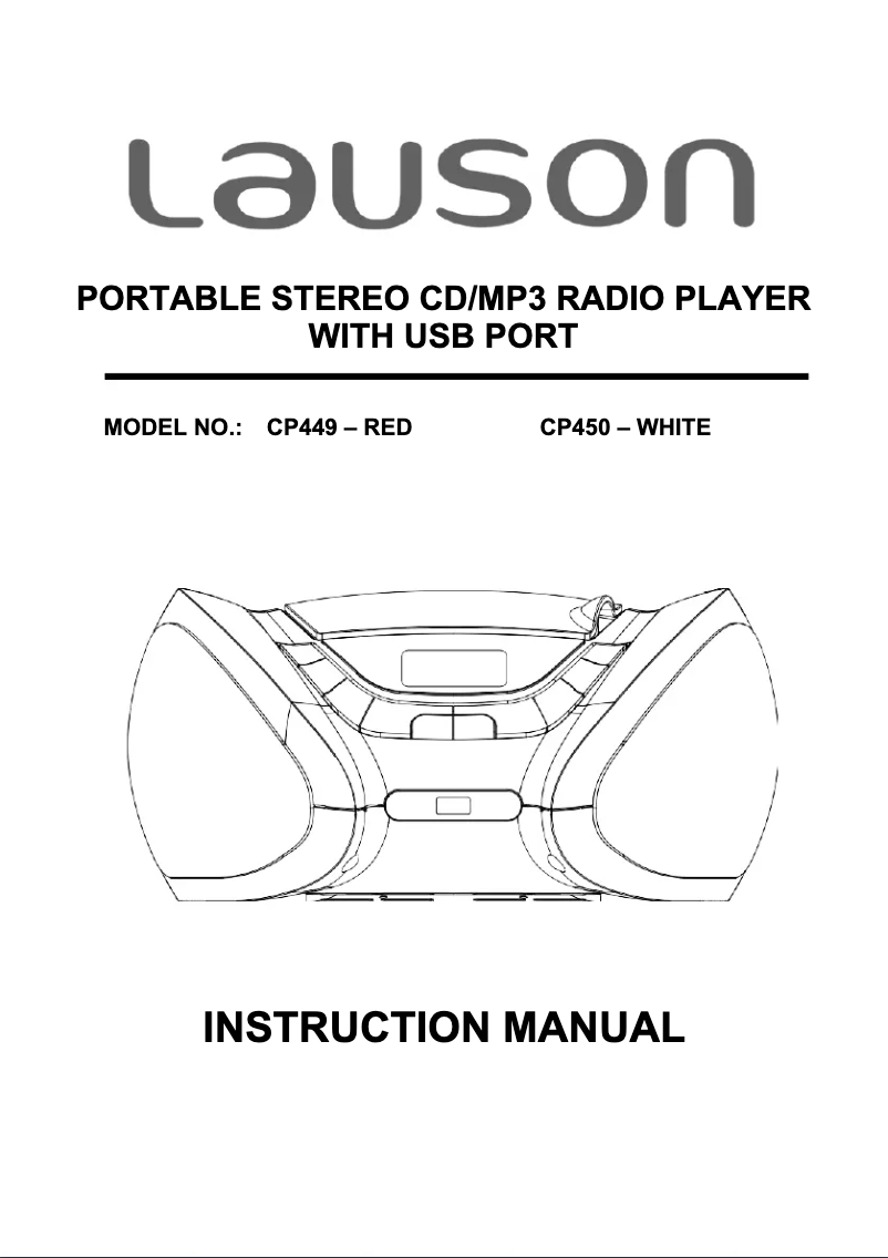 Image de la première page du manuel de l'appareil CP450