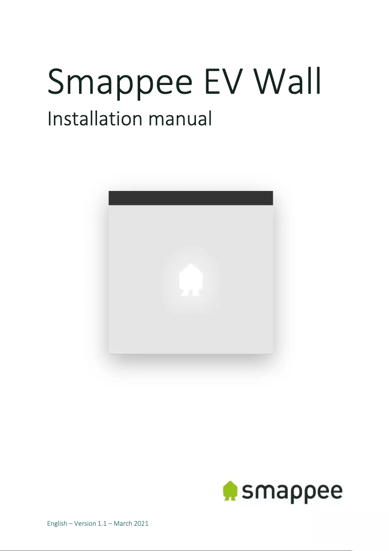 Page n°1 - Manuel utilisateur Smappee EV Wall