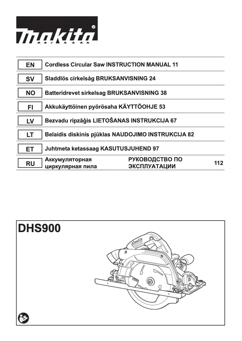 Page 1 de la notice Manuel utilisateur Makita DSS611