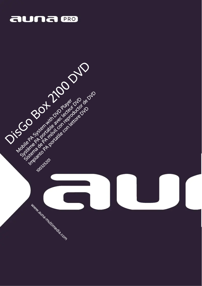 Page 1 de la notice Manuel utilisateur Auna DisGo Box 2100 DVD
