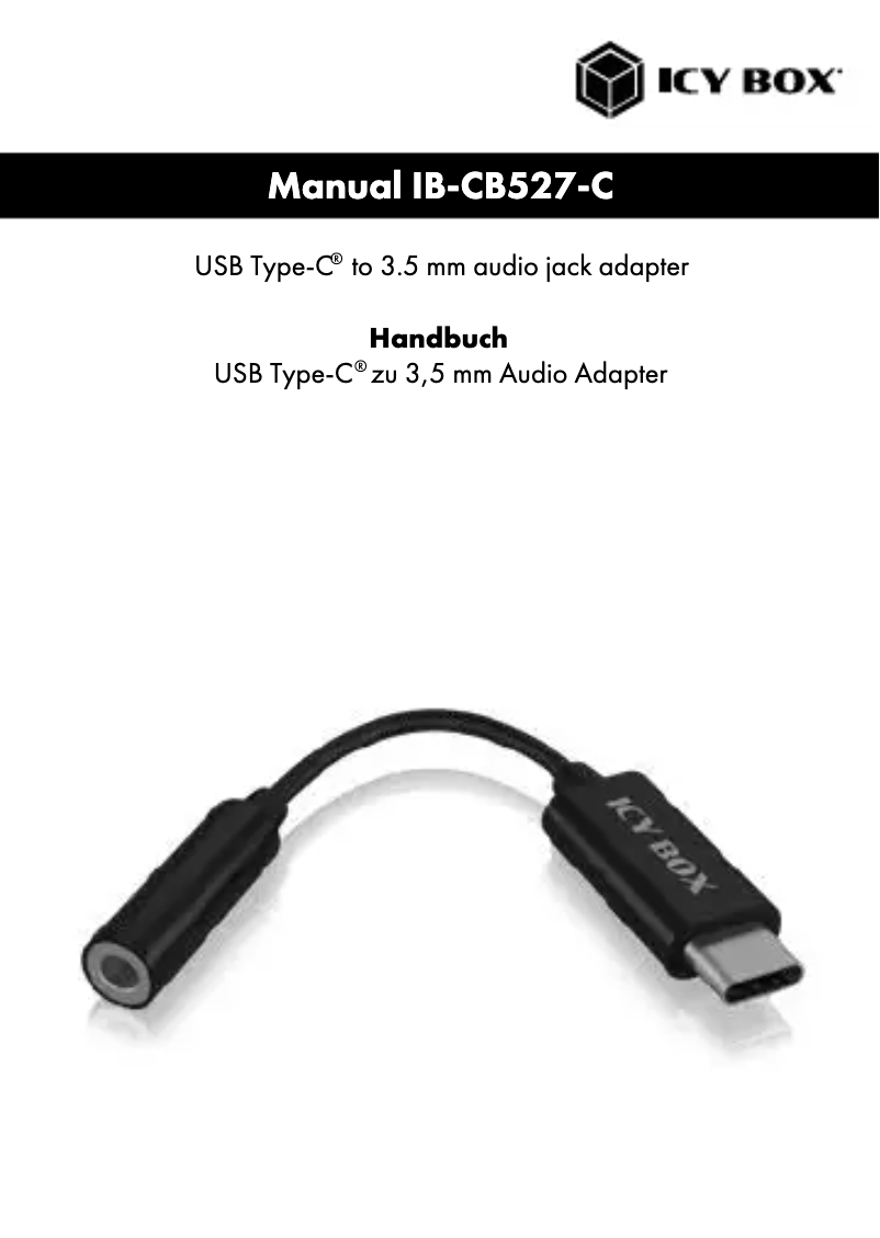 Page n°1 - Manuel utilisateur Icy Box IB-CB527-C