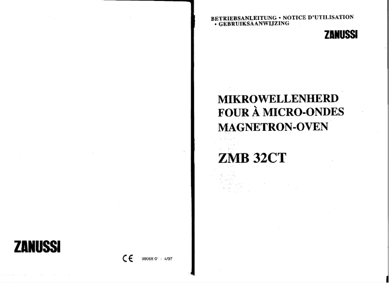 Image de la première page du manuel de l'appareil ZMB32CT