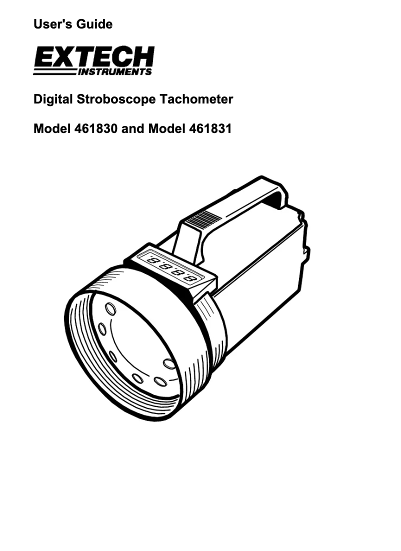 Page 1 de la notice Manuel utilisateur Extech 461831