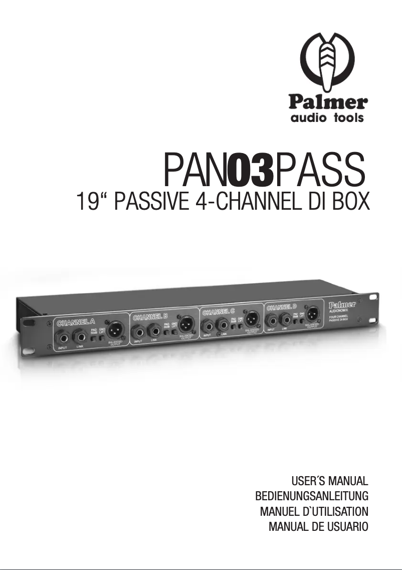 Image de la première page du manuel de l'appareil PAN 03 PASS