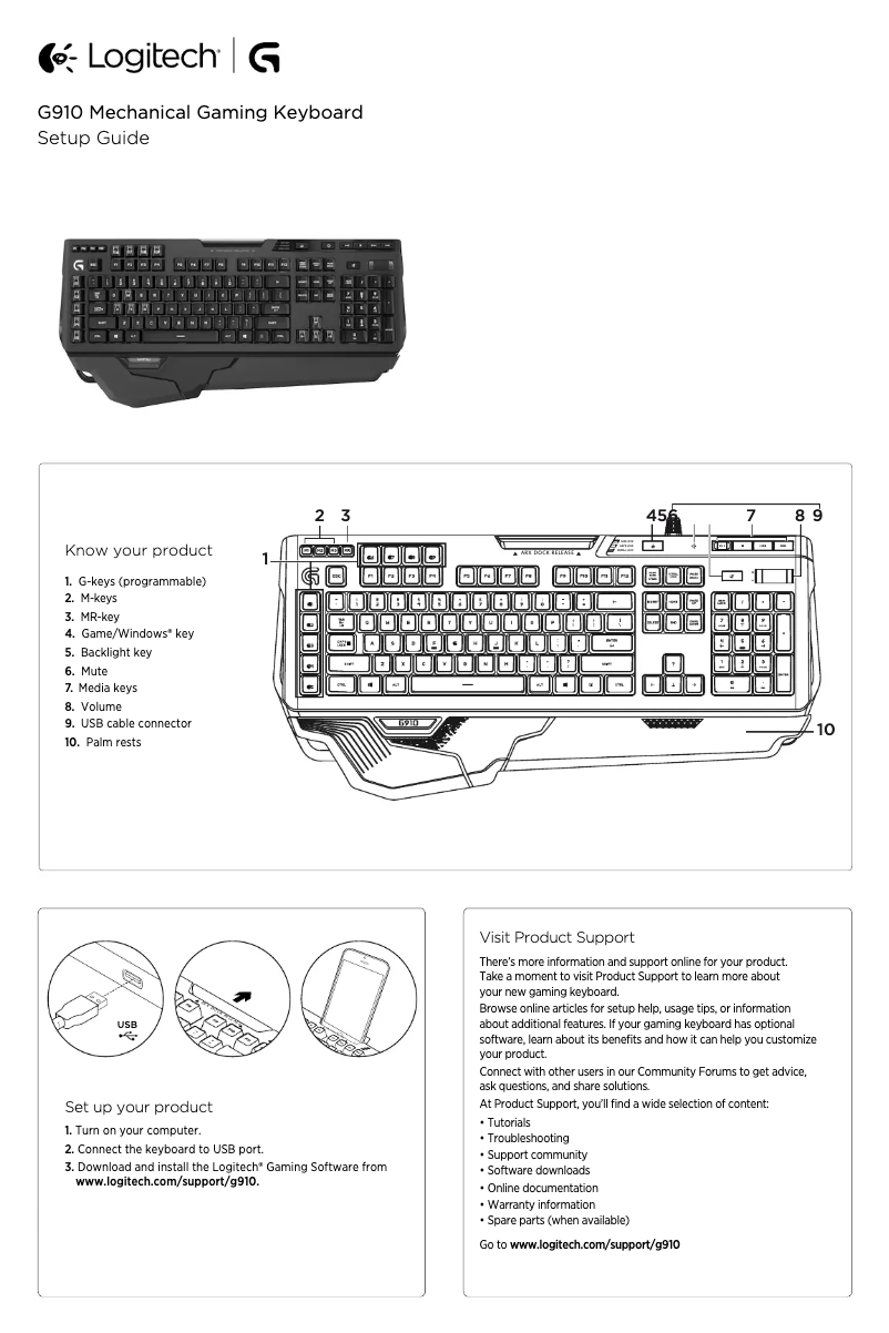 Image de la première page du manuel de l'appareil G910 Orion Spark