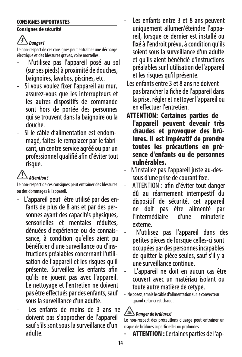 Page 1 de la notice Manuel utilisateur DeLonghi HX65L22