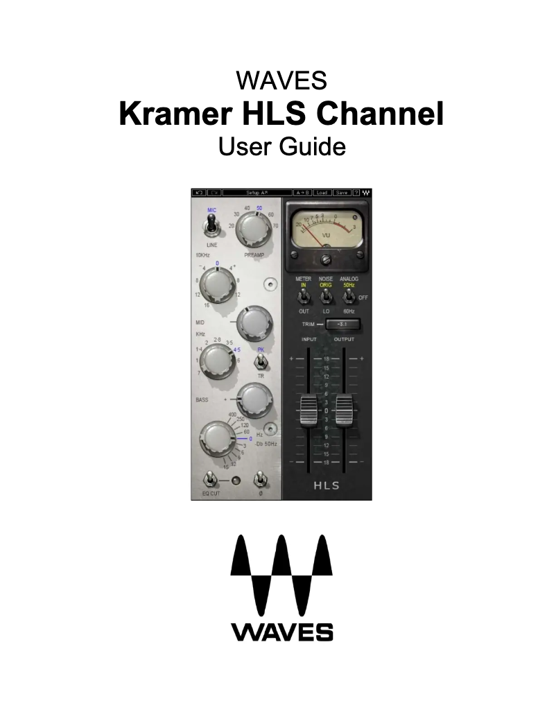 Image de la première page du manuel de l'appareil Kramer HLS Channel