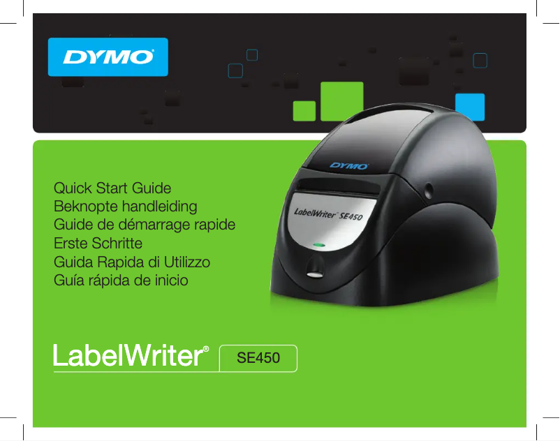 Page n°1 - Guide de démarrage rapide Dymo LabelWriter SE450